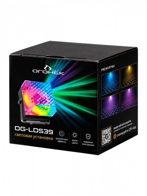 Светодиодная RGB светомузыка с пультом 5 Вт Огонёк OG-LDS39